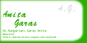 anita garas business card